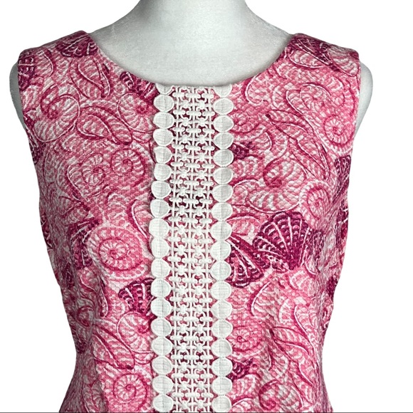 Talbots Pink Seashell w/ appliqué Sundress Dress size 8 - Picture 4 of 14